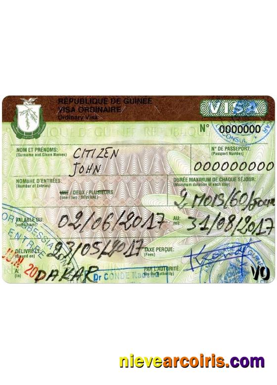 GUINE travel visa